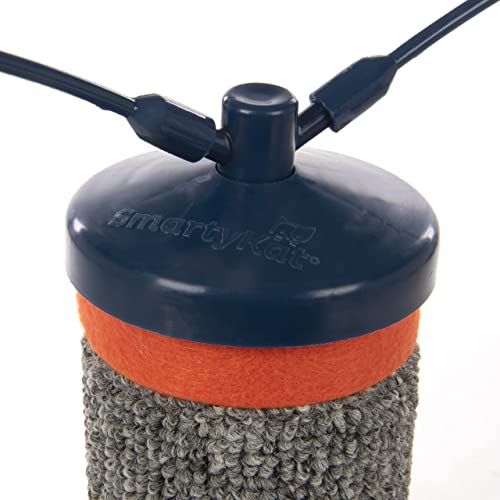 Smartykat Scratch 'N Spin Carpet Cat Scratching Post With Spinning Wand Toys, Includes X2 Extra Wands - Gray, One Size #TOP2