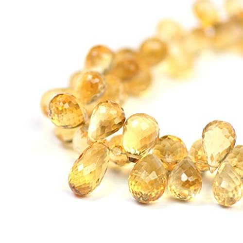 Goutte citrine facettée 9-11mm pour remplacer vos perles ternes - 3
