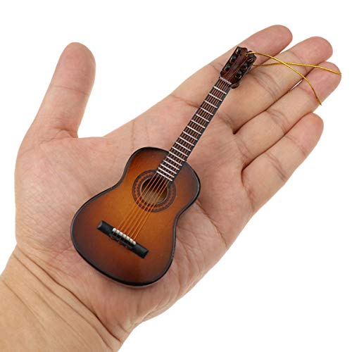 Dselvgvu – Guitare miniature à suspendre – Instrument de musique – Réplique d’arbre de Noël – 13 cm – Guitare classique… - Les Beatles, Paul McCartney, John Lennon, RIngo Starr, George Harrison Dselvgvu - Guitare miniature à suspendre - Instrument de musique - Réplique d'arbre de Noël - 13 cm - Guitare classique… – Image 3
