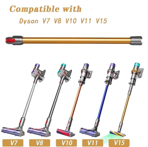 Schnellspanner Verlängerungsrohr kompatibel mit Dyson V7 V8 V10 V11 V15 – 72cm Ersatz Teleskoprohr Aluminium Rohrstange Zubehör für Stabstaubsauger(Orange)