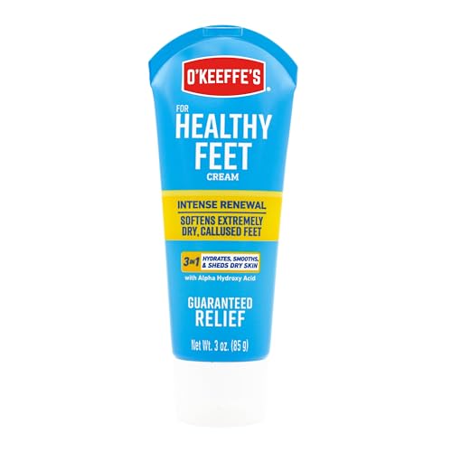 O'Keeffe's Healthy Feet Intense Renewal with Urea, Moisturizing Foot Cream, Softens Extremely Dry, Callused Feet, 3 in 1 Hydration, 3oz/85g, Tube, (Pack of 1) by O'Keeffe's - Used condition - CA$11.66