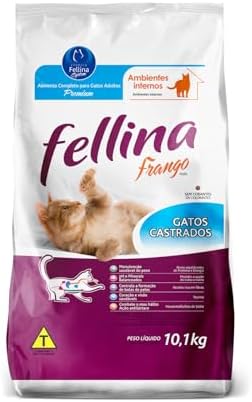Meu pet merece o melhor? Entenda por que a escolha da ração impacta diretamente a vida do seu companheiro. 16 Ração Para Gatos Castrados 10,1 Kg Adultos Fellina Sabor Frango P...
