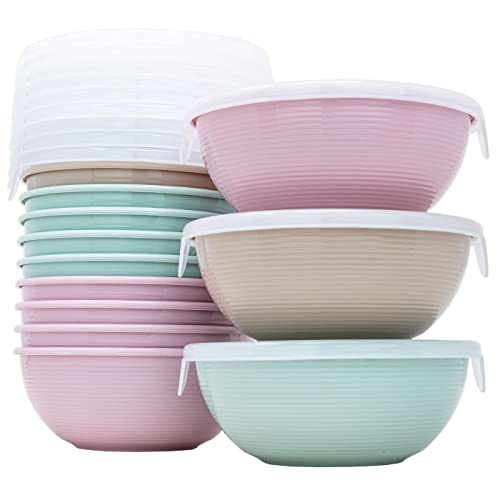 QILZO® Lebensmittelbehälter, 530 ml, rund, luftdichte Behälter aus Kunststoff, BPA-frei, geeignet für Mikrowelle, Spülmaschine, Gefrierschrank, Behälter mit Deckel, hergestellt in Spanien Cover