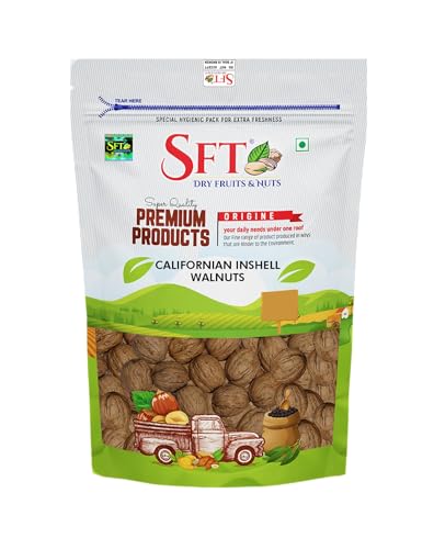 Image of SFT Premium Inshell Dried Walnut 500g (Pack of 1) | Dry Fruits, Healthy Snacks | Large Size | Walnut with Shell | Rich in Protein, Antioxidants & Source of Omega-3