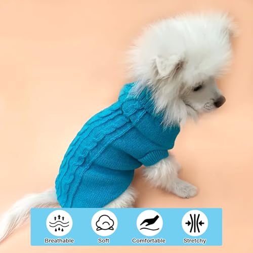 XXS Hundepullover, gestrickter Chihuahua-Pullover, Yorkie-Teetasse, Dackel, Hundepullover für kleine Hunde, Mädchen, Herren, Herbst, Winter, Welpen, Katzen, Pullover (XXS)