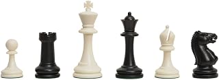 The House of Staunton Master Series Triple Weighted Plastic Pieces- 3.75" King - Black & White Set