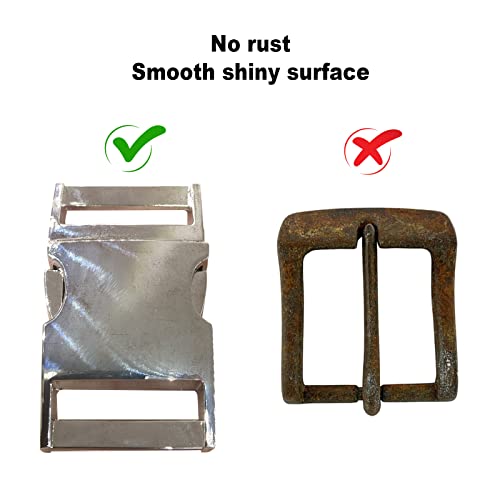 Txzwjz Metal Buckles Release Replacement Backpack - 1Inch 2Pack Silver Heavy Duty Quick Side Release Buckle Silver #TOP4