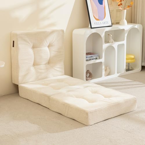 MAXYOYO Colchón Plegable para 1 Persona, 15 cm de Grosor para Futón Convertible, Sofá Cama Portátil, Colchón para Invitados, Cama Adicional, 75x195