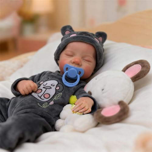 Muñeca Reborn Bebé Dormido 18 pulgadas Vinilo miniatura 6