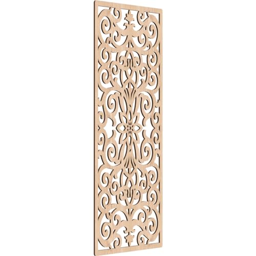 Image of 21 3 /8 inchW x 54 3 /8 inchH x 3 /8 inchT Buel Decorative Fretwork Wood Wall Panels, Red Oak