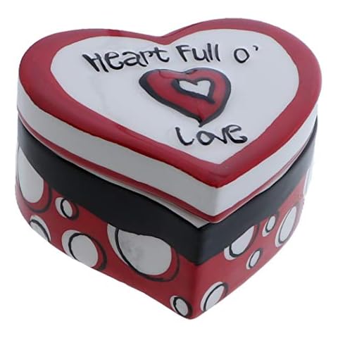 Li'Shay Ceramic Heart Trinket Box Cover