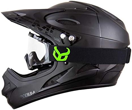 Demon United Podium Full Face Mountain Bike Helmet with Demon Viper MTB Goggles - 3 Color Options Available (Black Frame, XLarge)