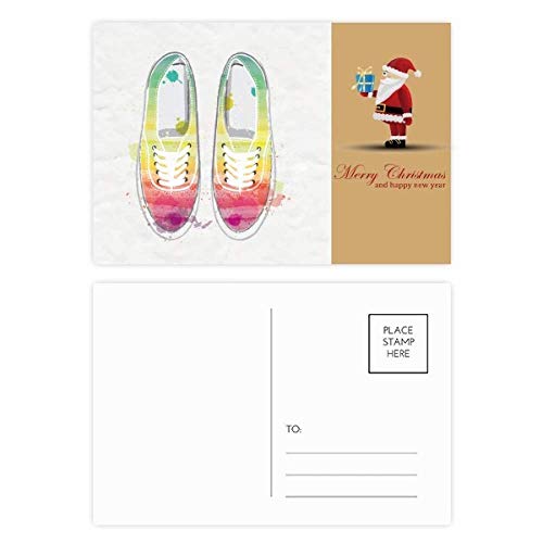 Cartes postales Père Noël peintes à la main à offrir ou joindre aux cadeaux
