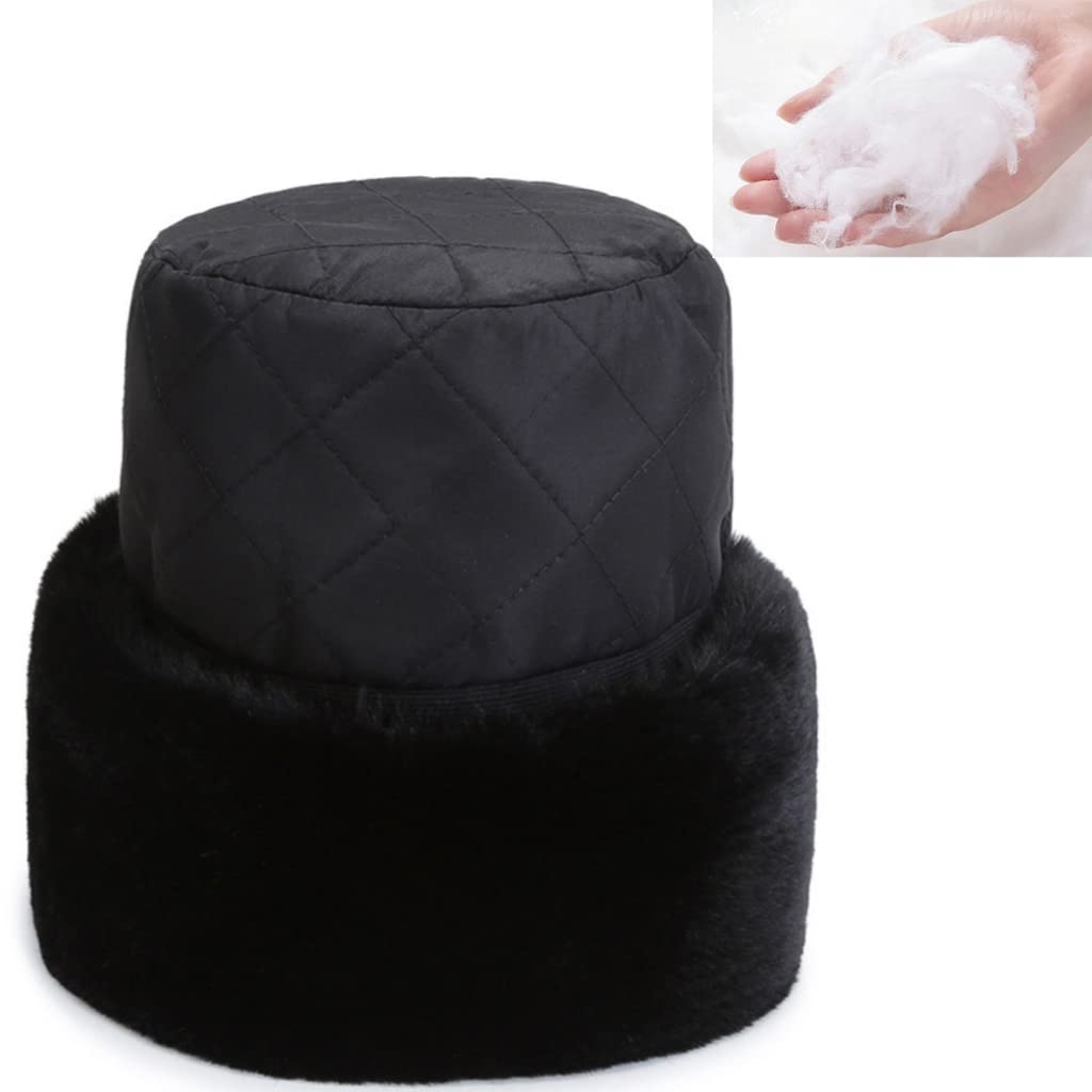 Sombrero de Invierno trampero para Hombres, Caja de Regalo con Bufanda, Soldado Impermeable Sombrero Unisex cálido Ruso Faux Piel Sombrero Gorra, Regalo para Anciano