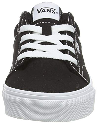 Vans Unisex Kids Seldan Sneaker, Black Canvas Black White 187, 3 UK