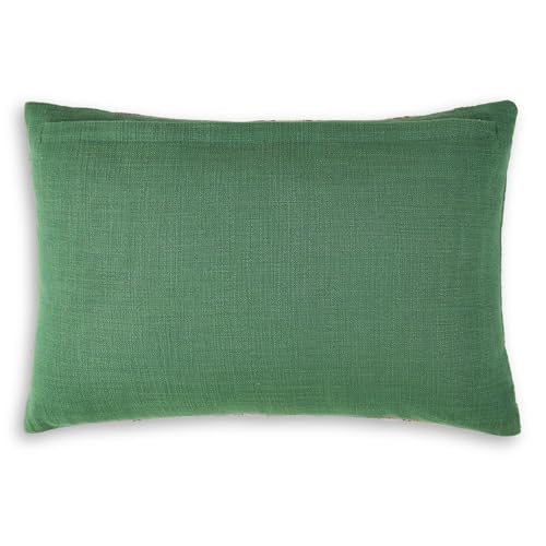 Image of haus & kinder Embroidered Cushion Cover 12x18 Inch Set of 1, Cotton Decorative Throw Pillow Cover for Sofa, Couch & Living Room, Soft Breathable Rectangle Cushion Case for Home Decor