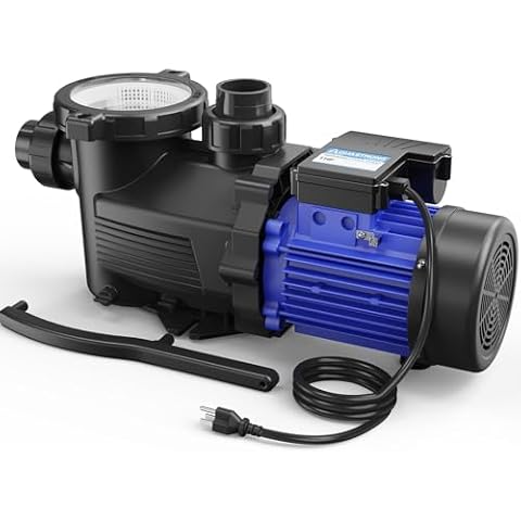 AQUASTRONG In/Above Ground Pool Pump, High Flow (Single Speed, 1HP, 6100 GPH, 115V) Cover