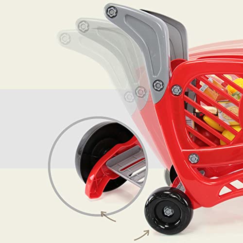 Oshhni Deluxe-Kinder-Einkaufswagen-Spielzeug, leicht zu schieben, -Einkaufswagen-Spielzeug für und Jungen im… – Bild 7