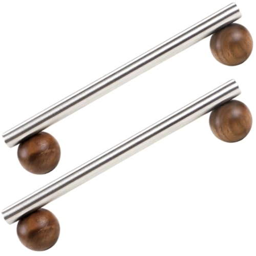 Tiradores de cajón para armarios de cocina y baño con manijas de nogal 192mm 2
