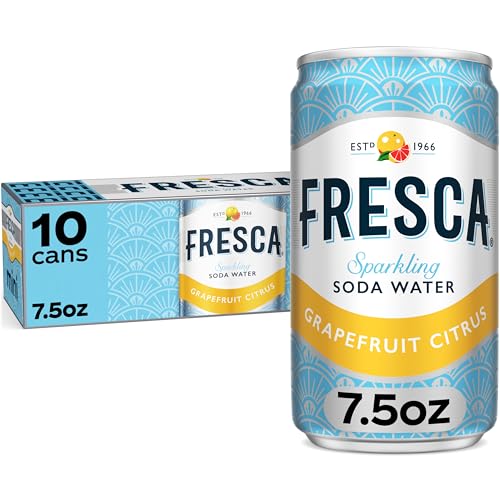 Fresca Citrus Soda Soft Drink Fridge Pack, 7.5 fl oz Mini Cans, 10 Pack