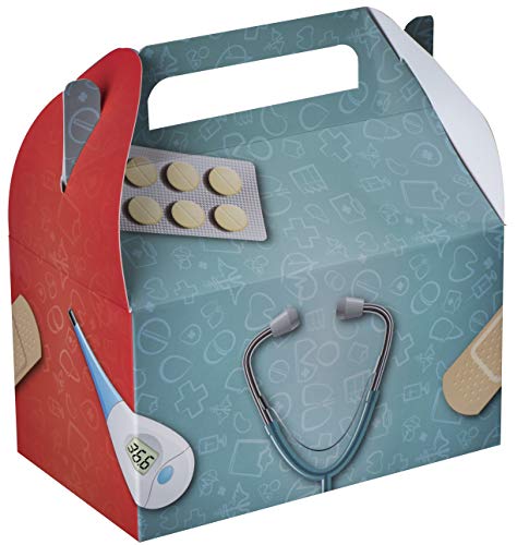 Hammont Paper Treat Boxes - (10 Pack) - Party Favors Treat Container Cookie Boxes Cute Designs Perfect for Parties and Celebrations 6.25