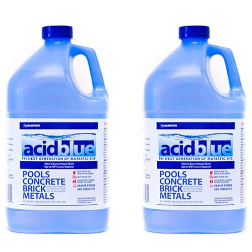 Champion Acid Blue Easy to Use Muriatic Acid for Removal of Stains on Driveways or Garage Floors with Vapor Reduction Technology (2 Pack)