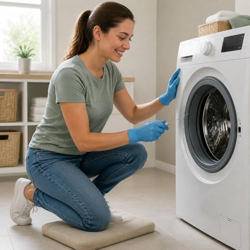 Image of 7 Pieces Narrow-Space Cleaning Nozzle High Pressure Spray Cleaning Attachment Stainless Steel Washer Water Tube for Laundry Appliance L Curved Side