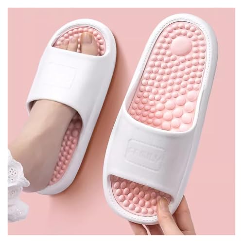 MEHWSUR Ciabatte da Doccia, Ciabatte da Massaggio for i Piedi, Sandali da riflessologia for alleviare Lo Stress dei Piedi, Sandali da riflessologia terapeutici Antiscivolo(Roze,EUR38-39)
