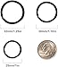 NORACLAN Flat Key Rings, Metal Split Ring Keychain, Key Holder Round Ring for Home Car Keys Organization Attachment, 3 Sizes (Black)