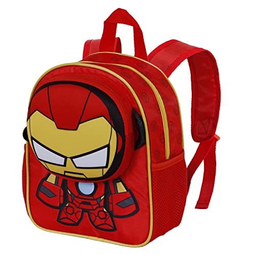 Karactermania Iron Man Bobblehead-Mochila Pocket, Rojo, Talla única