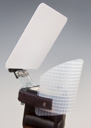 Demb Flash Diffuser Pro - Articulating Panel, 4.5" X 5" Plus Tiltable Front Diffuser. Controls Proportion Between Ceiling Bounce and Reflector Bounce.