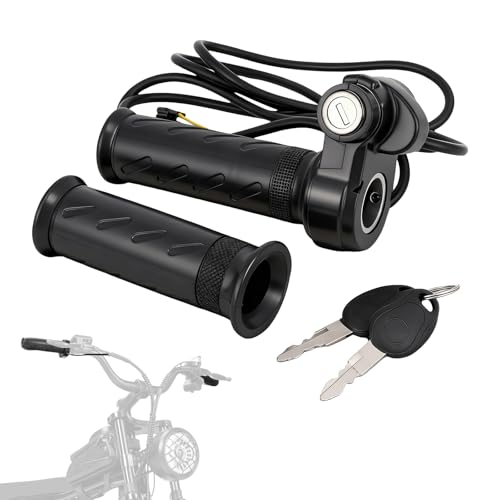 IUVWISN Ebike Full Twist Throttle Grip with 2 Keys Compatible Fit for Ridstar Q20/Q20 Pro Lite E-Bike Electric Bike Throttle Smooth Acceleration Control Easy Installation
