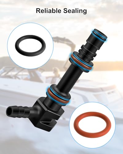 Image of 861163 Gear Lube Hose Connector Fit for MerCruiser Alpha One Gen 2 | Fit for Bravo 1 2 3 Sterndrives Replace 22-861150T02 22-861163, Gear Lube Fitting Kit