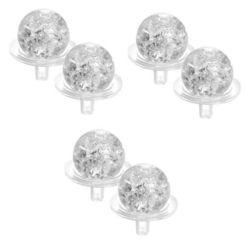 Yardwe 3ensembles s Décoration Verre avec Boules Transparentes pour Et Aménagement Extérieur Accessoires De Jardin Fontaine Boules Verre Fissuré De Supports