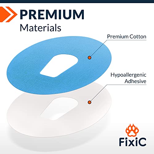 FixiC – Adhesive Patches for G6 – 25 Pack Premium Waterproof Adhesive Patches – Pre-Cut Back Paper – Adhesive Patch for G6 – Long Fixation! (Light Blue) - Thumbnail 2