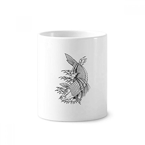 Tasse en céramique blanche poisson chinois de 350ml aux finitions soignées