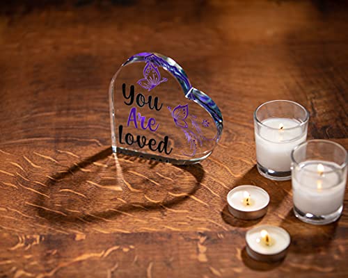 You Are Loved Heart Shaped Crystal Glass Love Sign! Great Gift Anyone For Any Occasion. Great #TOP6