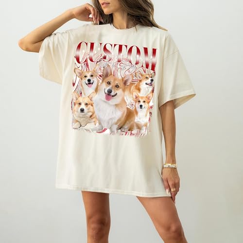 NAZENTI Custom Bootleg Rap Tee, Custom T-Shirts with Picture, Retro Custom Bootleg, Valentine's Gifts for Him Her