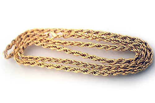Vaticano Imports Goldtone Rope Style Chain Necklce2