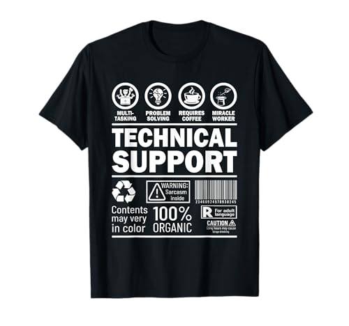 Technical Support Computer PC IT Helpdesk Geek Nerd Design T-Shirt