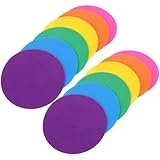 Healeved 12 Stück Fußball Trainingsdiscs 9,9cm rutschfest Flache Punktmarkierungen Sportbodenmarkierungen für Agility Training und Feldmarkierung