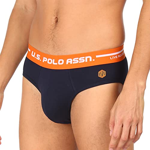Image of U.S. Polo Assn. Men Logo Waistband Cotton Stretch IYAH Briefs - Pack of 2
