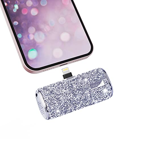 iWALK Kleines Tragbares Ladegerät Powerbank 4500mAh Ultrakompakter Niedlicher Glänzender Akku Kompatibel mit iPhone 14/14 Pro Max/13/13 Pro Max/13 Mini/12/12 Pro Max/11 Pro/XR/X/8/7/6 Airpods und Mehr