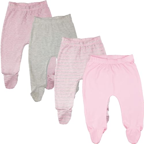 123 Bear Baby Soft Cotton Spandex Pants With Feet cover