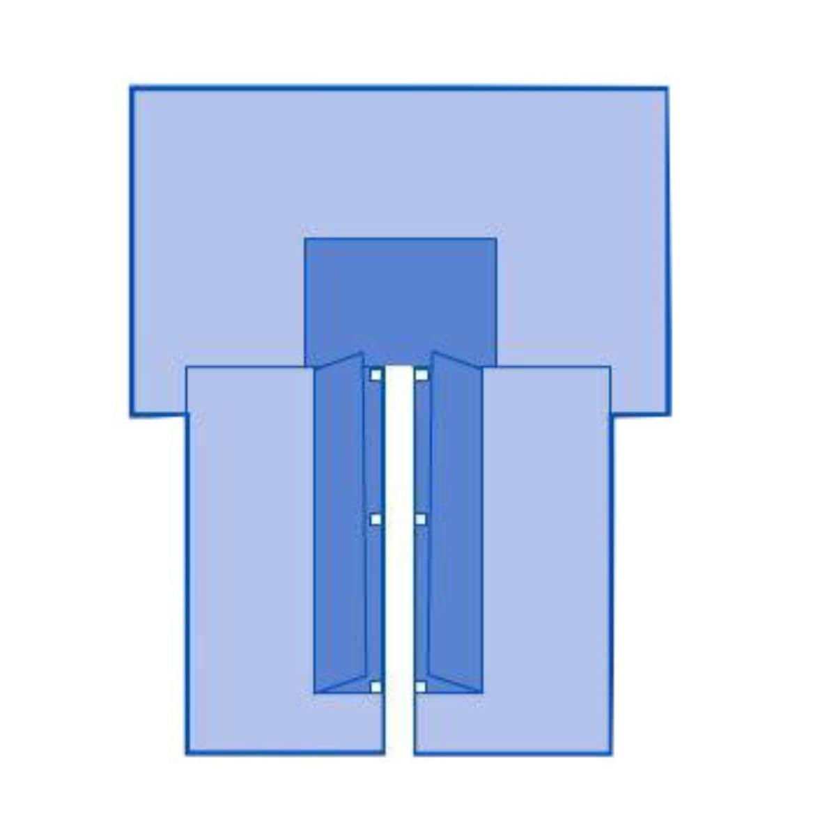 Medline Sterile Cardiovascular Split Surgical Drape, SMS Fabric, 110 Inches x 137 Inches x 86-1/2 Inches, Case of 8 Each