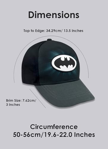 Image of Free Authority Official DC Comics Batman Black Cap for Men & Women | Adjustable Closure