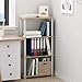 Furinno (99557BE/WH) Turn-N-Tube 4-Tier Multipurpose Shelf Display Rack - Beech/White