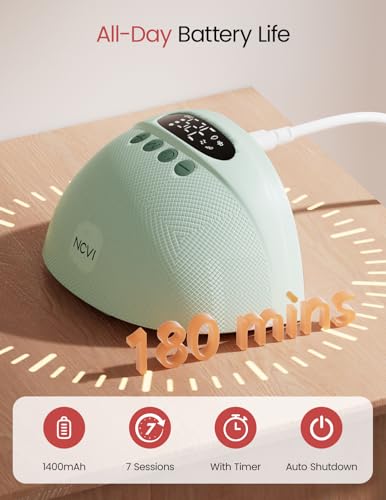 Image of NCVI Wearable Breast Pump Hands Free, Portable Electric Breastfeeding Pump with 1400mAh Battery, Quiet Operation, Smart LED Display, 4 Modes & 9 Levels, 19 /21 /24mm Flanges, 2 Pack