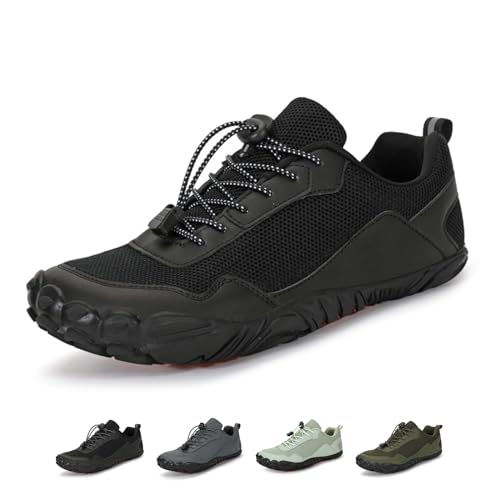 Men Mesh Minimalist Barefoot Beach Shoes Drawstring Lace Up Athletic Hiking Shoes Quick Dry Water Shoes for Swimming Water Yoga Surf Outdoor Sports