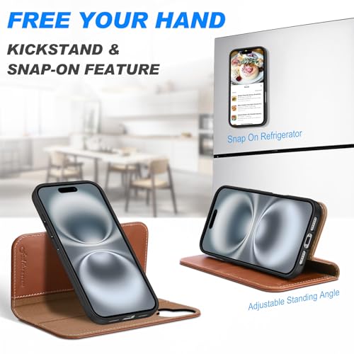 Etui iPhone 16 Plus cuir véritable pour vos déplacements professionnels - 5
